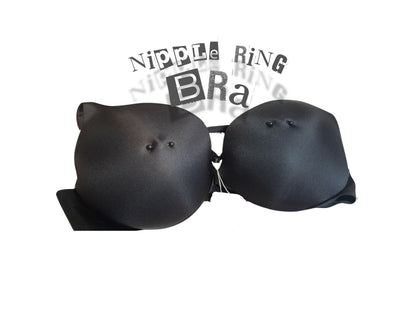 Nipple Ring Bra Black