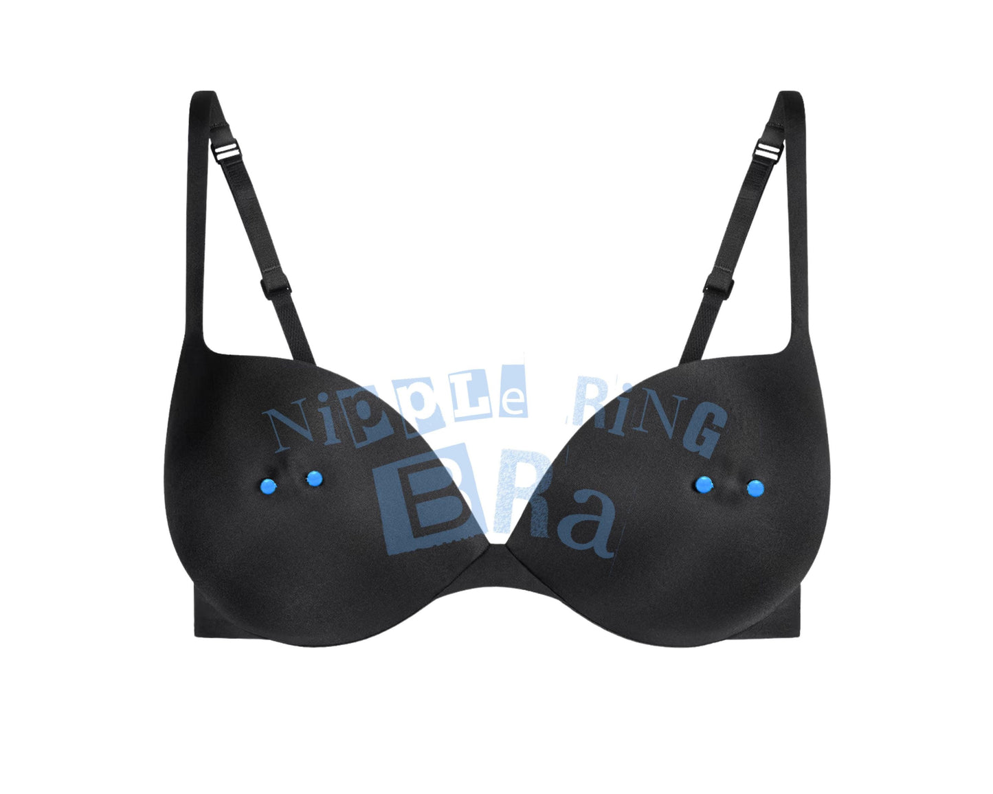 Nipple Ring Bra Blue