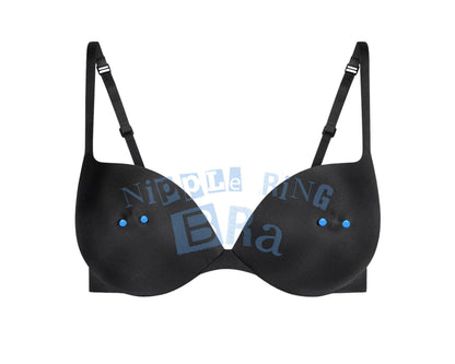 Nipple Ring Bra Blue
